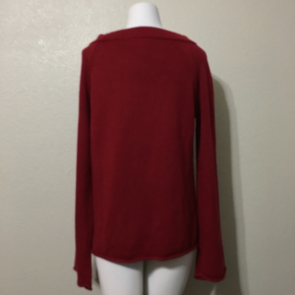 LOFT Boatneck Bell Sleeve Rolled Hem Sweater - Picture 3 of 6